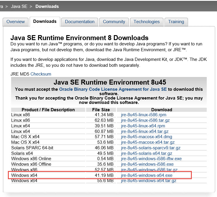 java runtime environment 7 download
